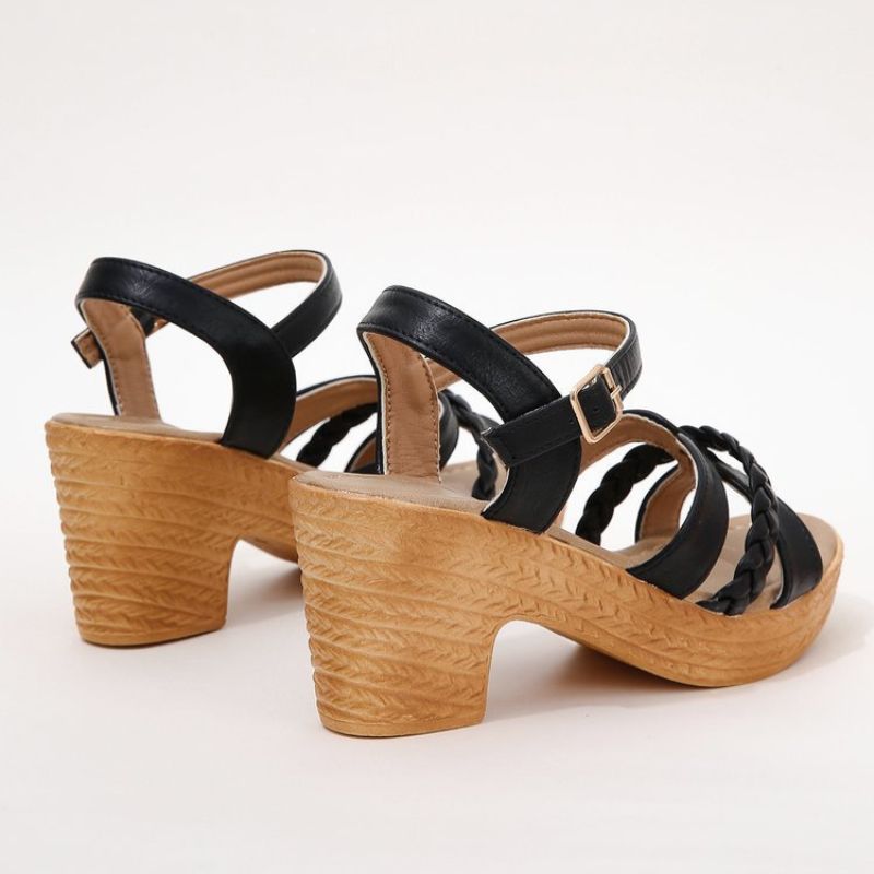 CMF Women's Arch Support Wedge Sandals Chunky Platform Ankle Straps Casual Beach Sandals