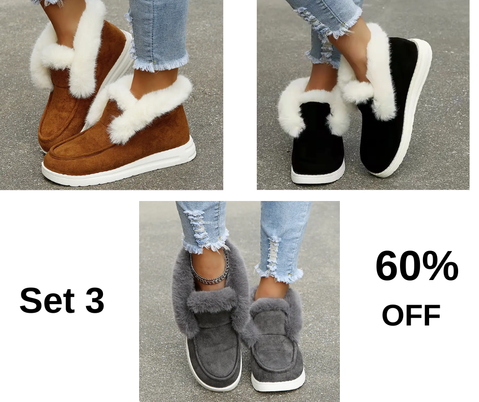 🔥Last Day 60% OFF🔥 Shoes Keep Warm This Winter: Women's Faux Fur Lined Boots