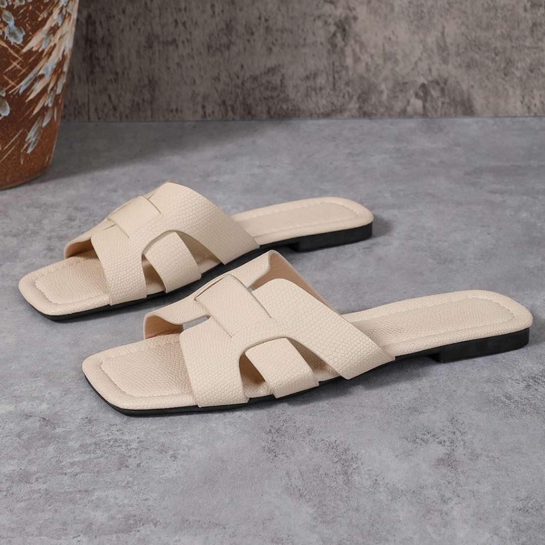 CMF Women Summer Sandals Comfortable Flat Beach Casual Square Head Non-slip