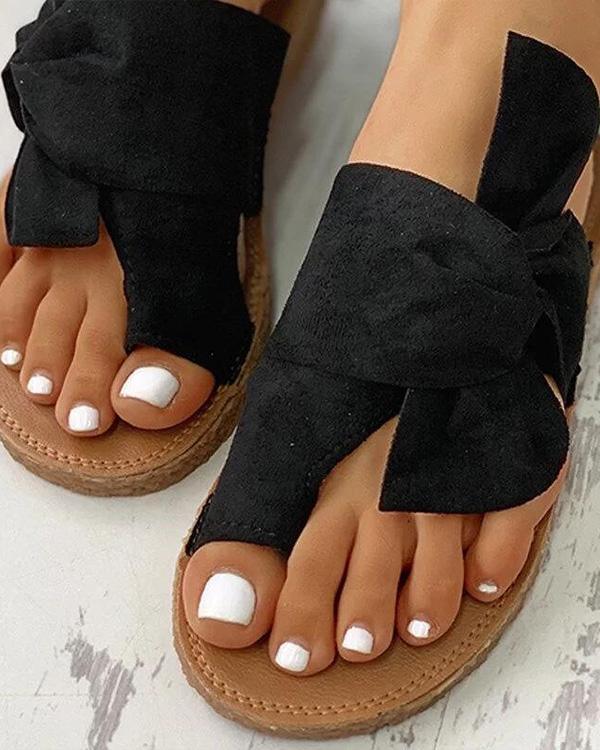 Melarey Bow Design Slide Sandals (3 Colors)