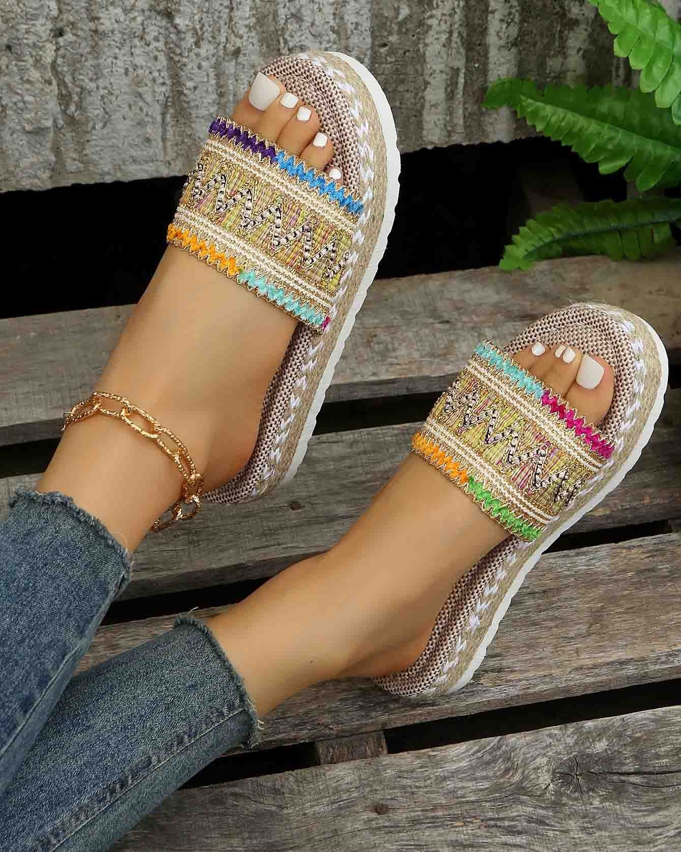 Melarey Hemp Rope Candy Sandals