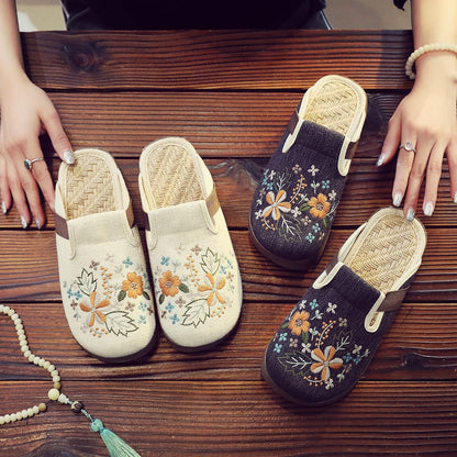 Women's Floral Mules – Lightweight, Breathable & Comfortable Slip-On Shoes