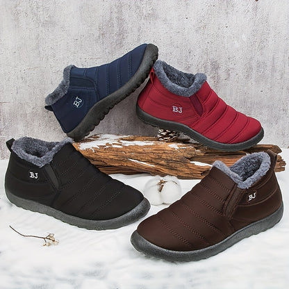 High Quality Women's Winter Boots - Slip-On Ankle Snow Boots with Fleece
