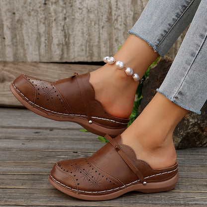 Classic Brown Mules for Women – Elegant, Comfy & Perfect for Any Season