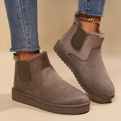 Women’s Cozy Slip-On Winter Ankle Boots – Warm Lined, Non-Slip & Easy On/Off Comfort Shoes