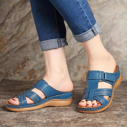 Retro Summer Wedge Sandals for Women – Chic, Lightweight & Supportive