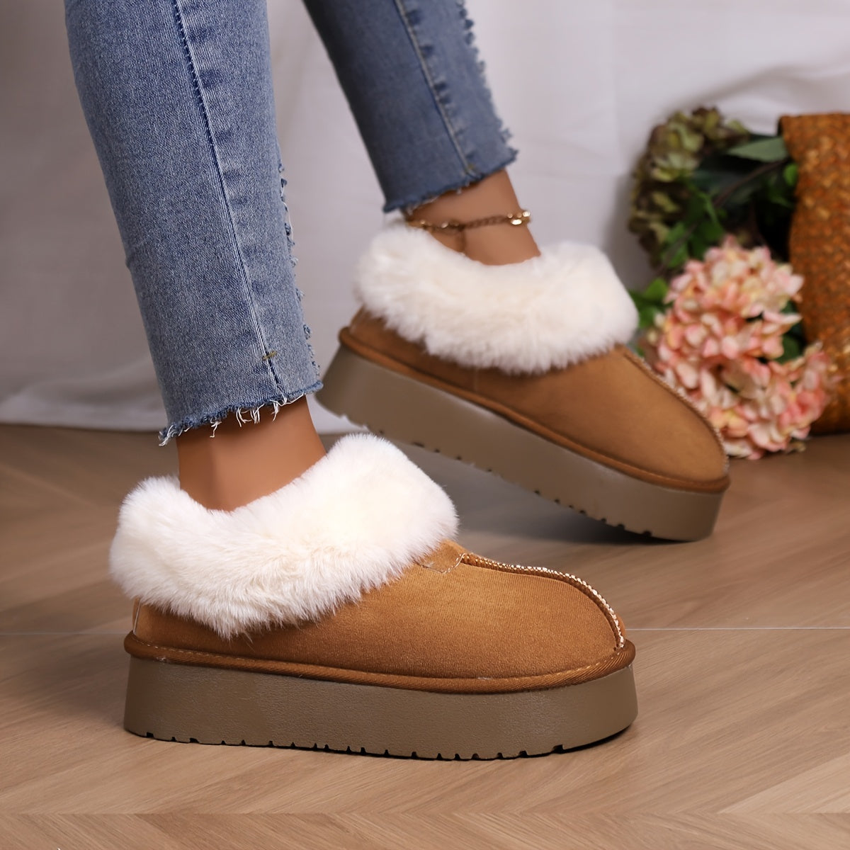 🔥Last Day 50% OFF -Women's Plush Lined Furry Snow Boots-Buy 2 Free Shipping