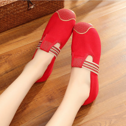 Women's Vintage-Inspired Hidden Wedge Shoes – Soft & Comfortable with Flexible Gum Sole