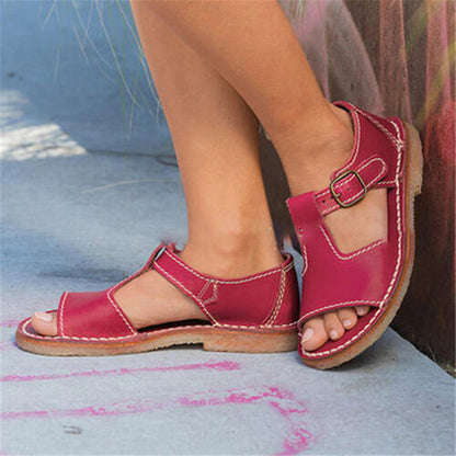 Women’s Retro Leather Summer Sandals