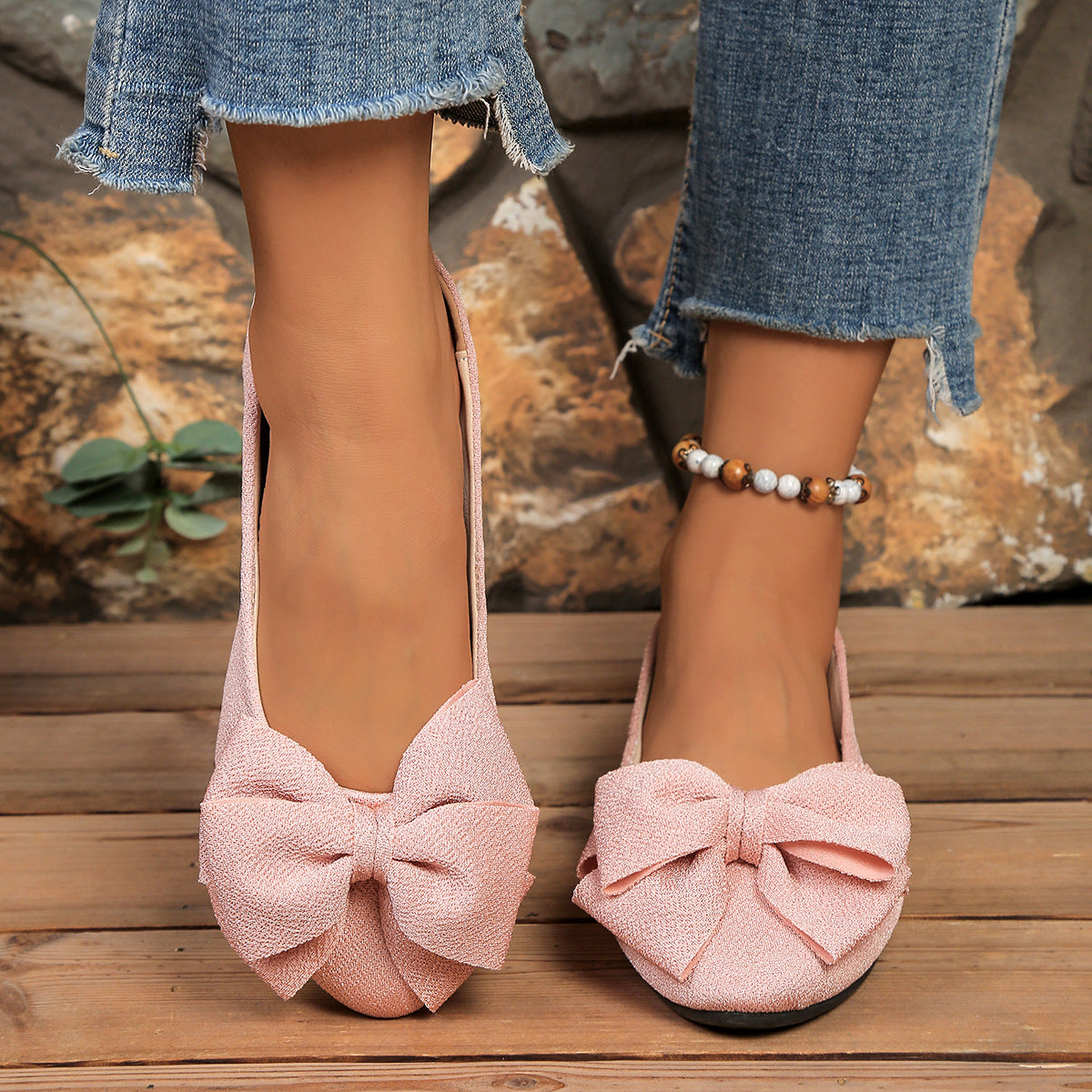 Women’s Bow Comfort Flats – Soft Elegant Slip-On Shoes