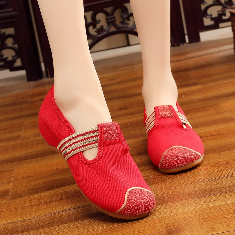 Women's Vintage-Inspired Hidden Wedge Shoes – Soft & Comfortable with Flexible Gum Sole