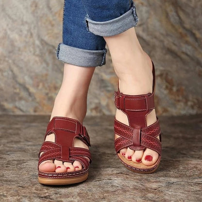 Retro Summer Wedge Sandals for Women – Chic, Lightweight & Supportive