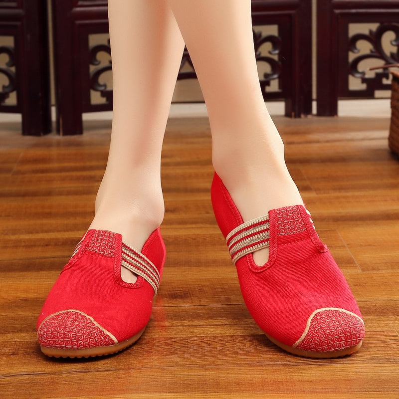 Women's Vintage-Inspired Hidden Wedge Shoes – Soft & Comfortable with Flexible Gum Sole