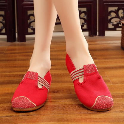 Women's Vintage-Inspired Hidden Wedge Shoes – Soft & Comfortable with Flexible Gum Sole