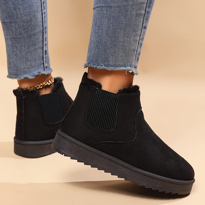 Women’s Cozy Slip-On Winter Ankle Boots – Warm Lined, Non-Slip & Easy On/Off Comfort Shoes