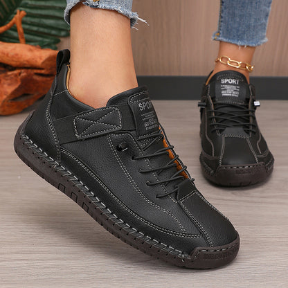 Women's Casual Solid Color Low-Top Sneakers, Outdoor Walking Shoes Suitable for Walking, Running, and Trekking