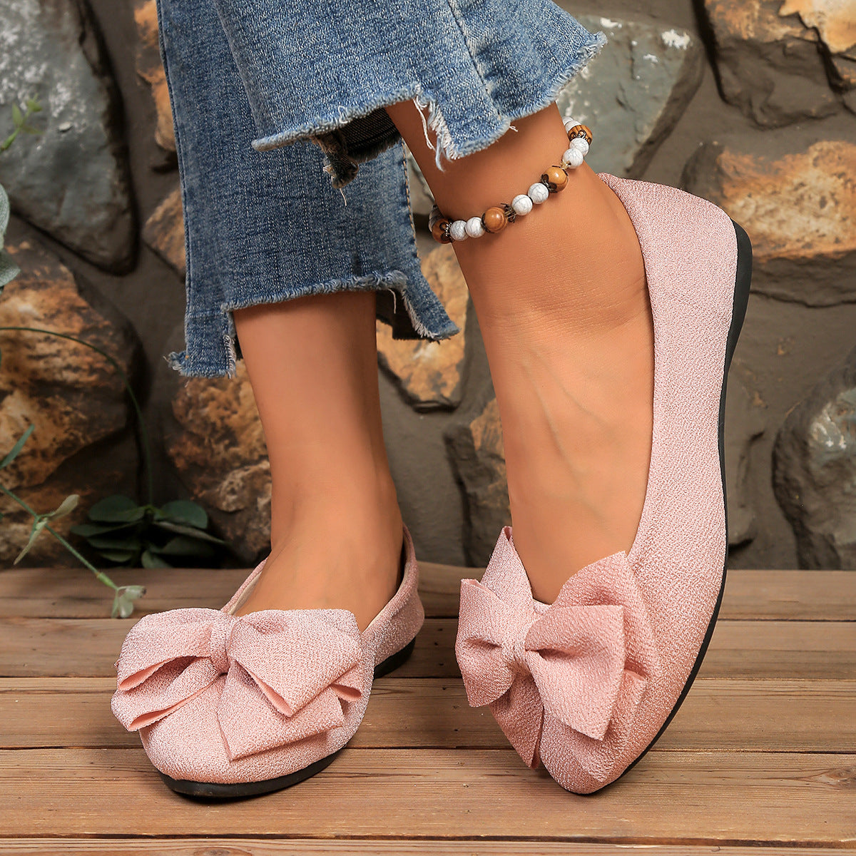 Women’s Bow Comfort Flats – Soft Elegant Slip-On Shoes