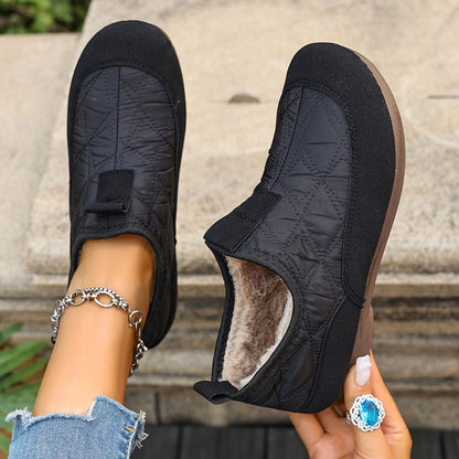 Winter Quilted Flats for Women – Soft, Cozy & Non-Slip Design