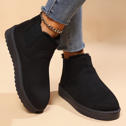 Women’s Cozy Slip-On Winter Ankle Boots – Warm Lined, Non-Slip & Easy On/Off Comfort Shoes
