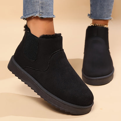 Women’s Cozy Slip-On Winter Ankle Boots – Warm Lined, Non-Slip & Easy On/Off Comfort Shoes