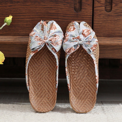 Women's Summer Woven Straw Slide Sandals – Breathable & Lightweight