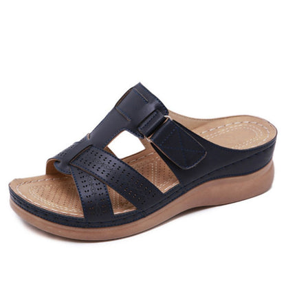 Retro Summer Wedge Sandals for Women – Chic, Lightweight & Supportive