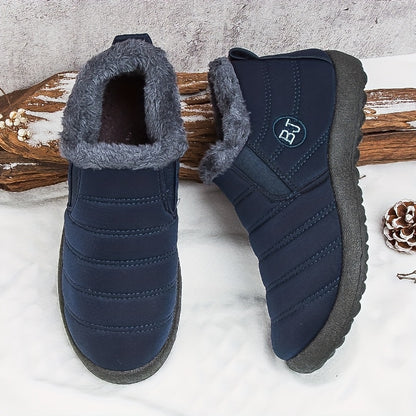 High Quality Women's Winter Boots - Slip-On Ankle Snow Boots with Fleece