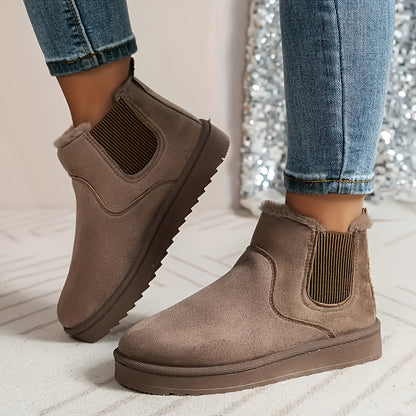 Women’s Cozy Slip-On Winter Ankle Boots – Warm Lined, Non-Slip & Easy On/Off Comfort Shoes