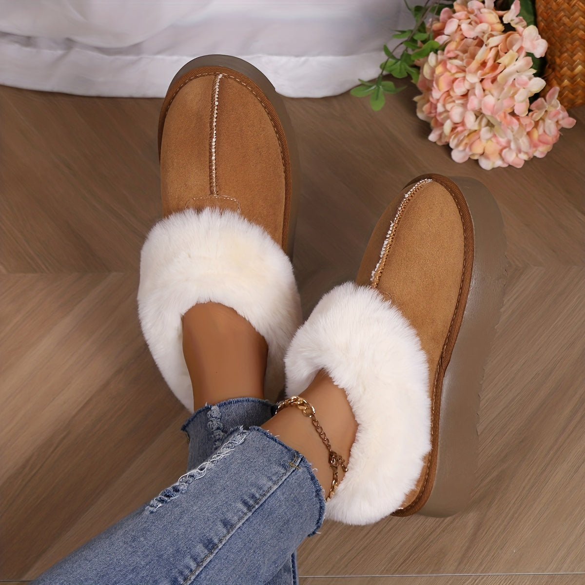 🔥Last Day 50% OFF -Women's Plush Lined Furry Snow Boots-Buy 2 Free Shipping