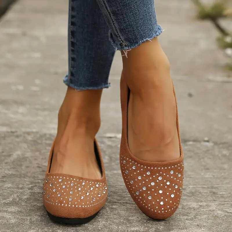 🔥Last Day 60% OFF -Women's Rhinestone Flat Shoes-Buy 2 Free Shipping