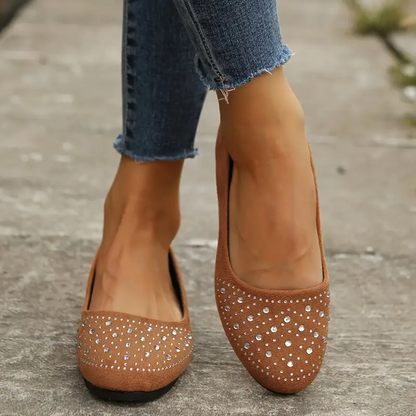 🔥Last Day 60% OFF -Women's Rhinestone Flat Shoes-Buy 2 Free Shipping