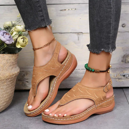 🔥Last Day Promotion 70% OFF🔥 Leather Orthopedic Arch Support Sandals Diabetic Walking Sandals