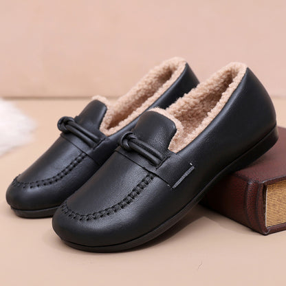 Women’s Winter Warm Slip-On Shoes – Cozy Fleece Lined, Non-Slip, Easy Comfort Loafers