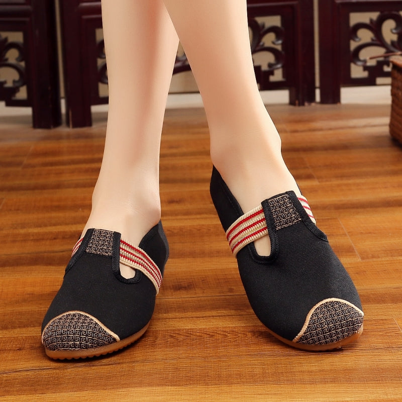Women's Vintage-Inspired Hidden Wedge Shoes – Soft & Comfortable with Flexible Gum Sole