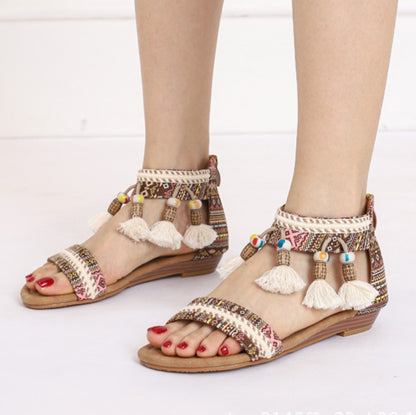 Women’s Boho Wedge Sandals – Comfortable, Stylish & Perfect for Summer Travel