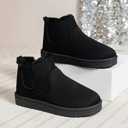 Women’s Cozy Slip-On Winter Ankle Boots – Warm Lined, Non-Slip & Easy On/Off Comfort Shoes