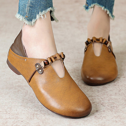 Women's Handmade Soft-soled Comfortable Retro Leather Flats