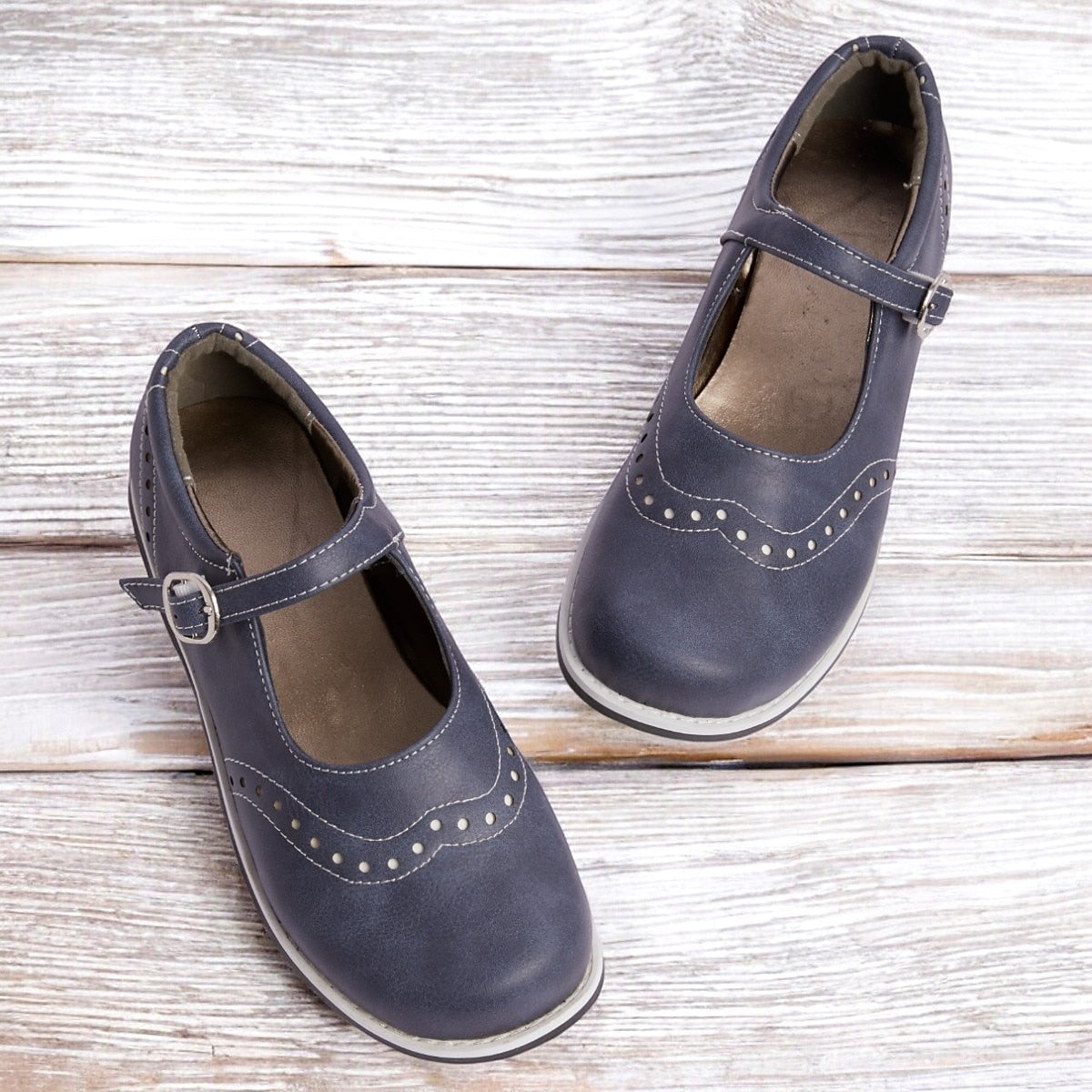 Cutout Low Heel Oxford Shoes Women Daily Loafers