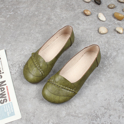 Women's Retro Leaf Casual Round Toe Soft Shoes