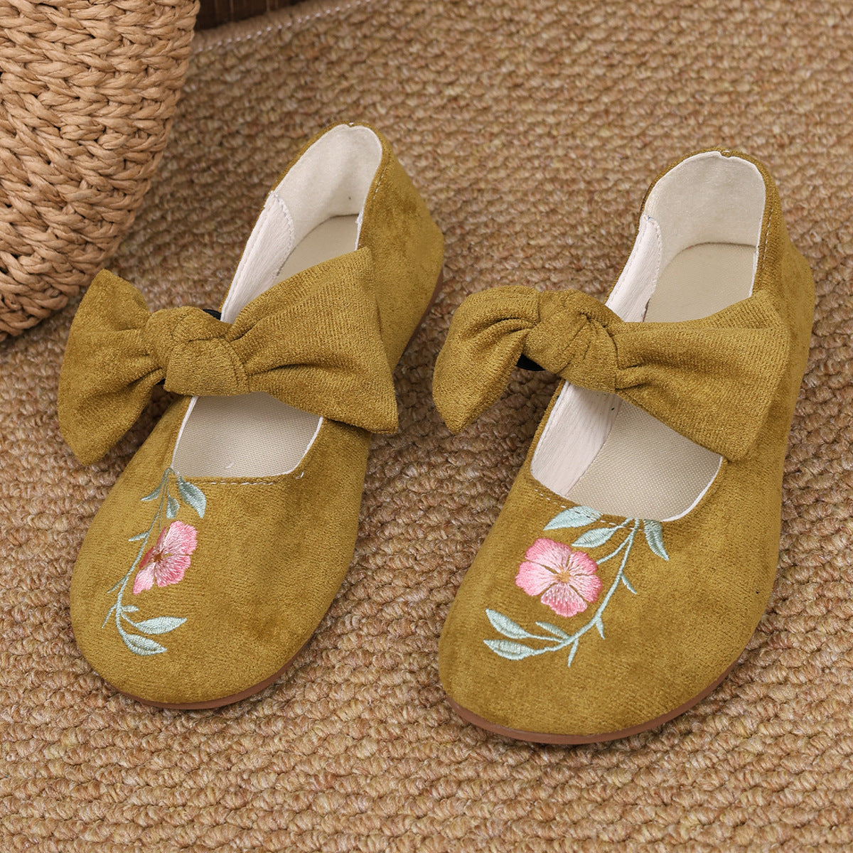 Women's Mary Jane Flats with Large Bow – Cute & Comfortable Everyday Shoes