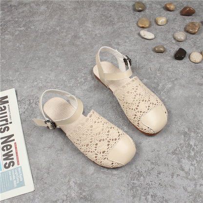 Women's Retro Lace Mesh Hollow Sandals
