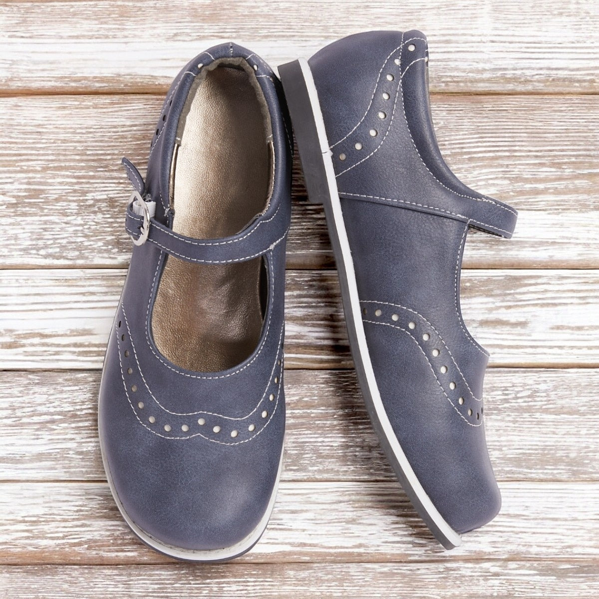 Cutout Low Heel Oxford Shoes Women Daily Loafers