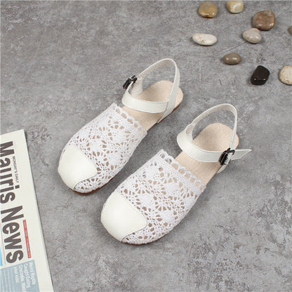 Women's Retro Lace Mesh Hollow Sandals