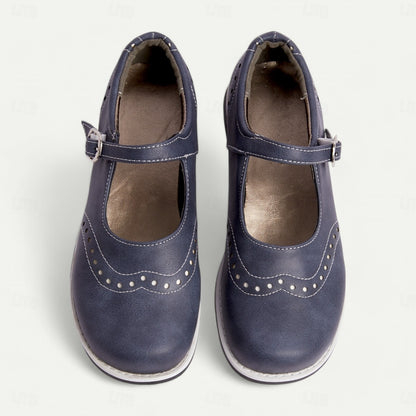 Cutout Low Heel Oxford Shoes Women Daily Loafers