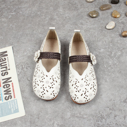 Women's Retro Flat Round Toe Strap Sandals
