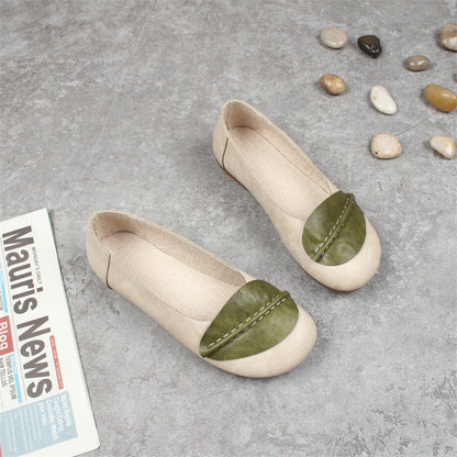 Women's Retro Leaf Casual Round Toe Soft Shoes