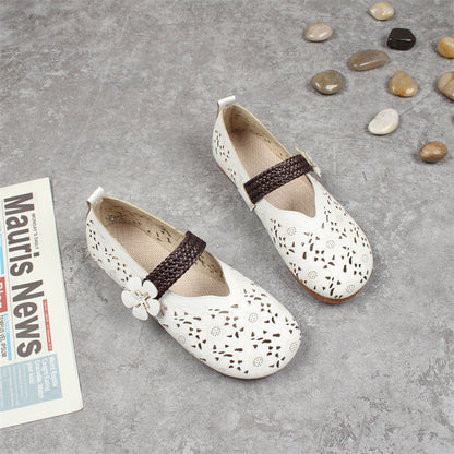 Women's Retro Flat Round Toe Strap Sandals