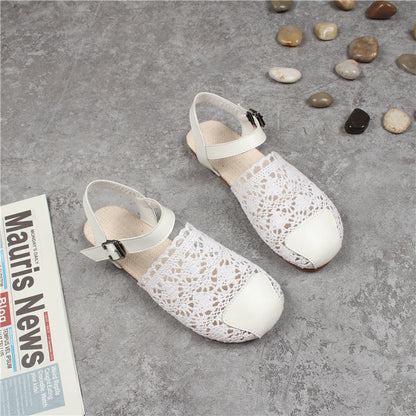 Women's Retro Lace Mesh Hollow Sandals