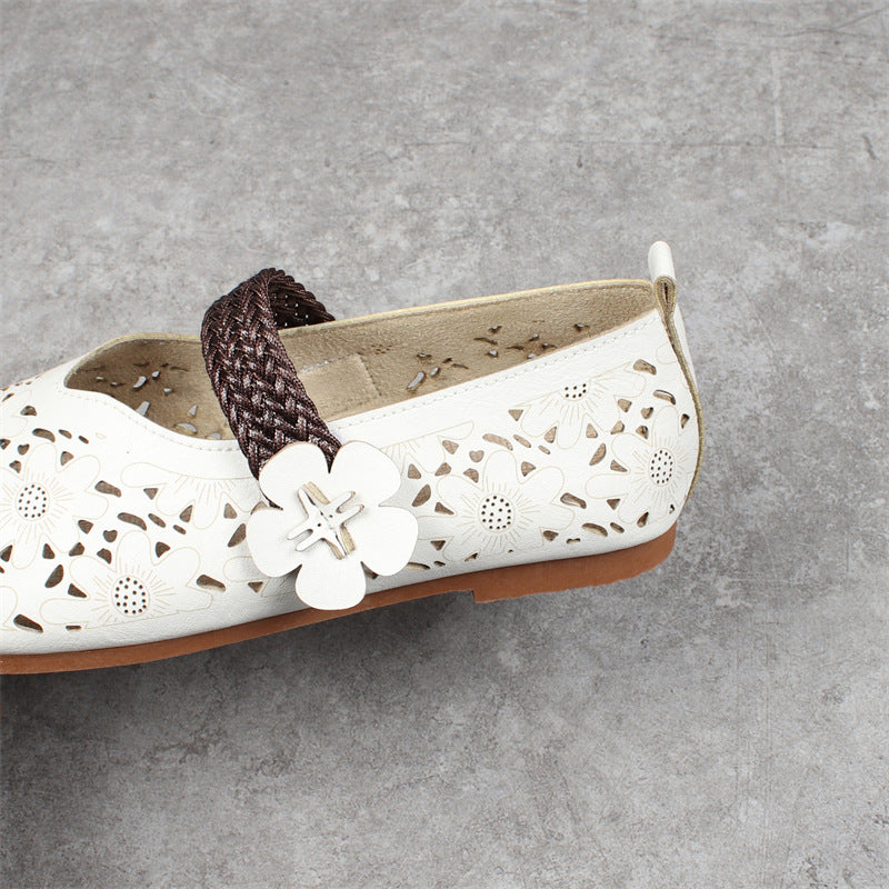 Women's Retro Flat Round Toe Strap Sandals