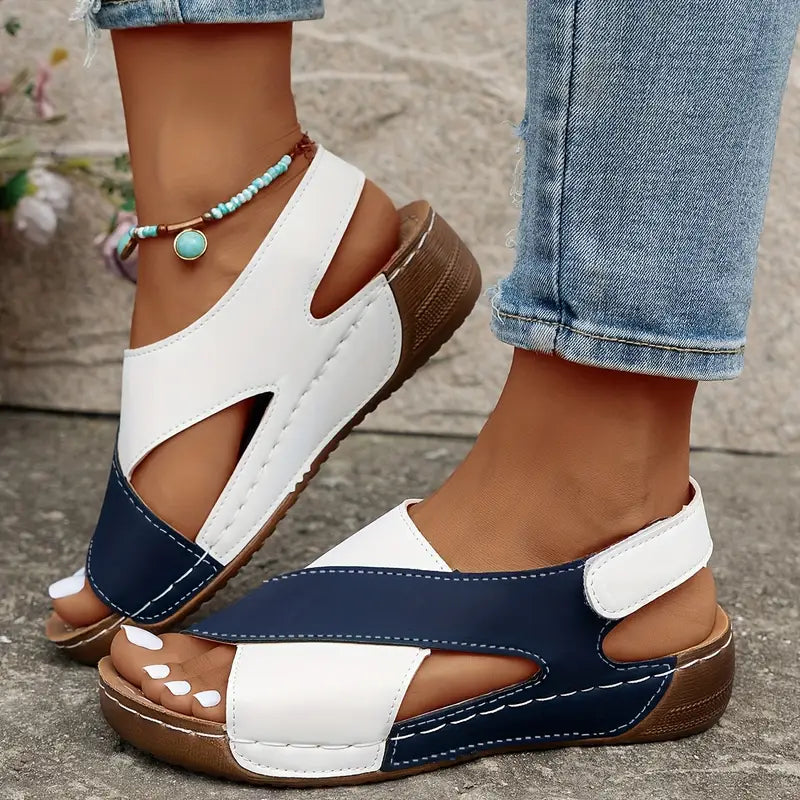 Women's Cross Strap Velcro Sandals